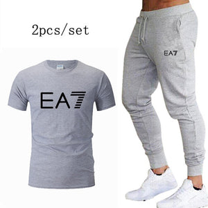 Men Sportswear Cotton Gym Sport Suits Quick Dry Running Sets Clothes Sports Jogging Training Fitness Tracksuits Set homme