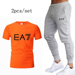 Men Sportswear Cotton Gym Sport Suits Quick Dry Running Sets Clothes Sports Jogging Training Fitness Tracksuits Set homme