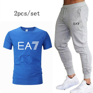 Men Sportswear Cotton Gym Sport Suits Quick Dry Running Sets Clothes Sports Jogging Training Fitness Tracksuits Set homme