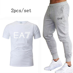 Men Sportswear Cotton Gym Sport Suits Quick Dry Running Sets Clothes Sports Jogging Training Fitness Tracksuits Set homme